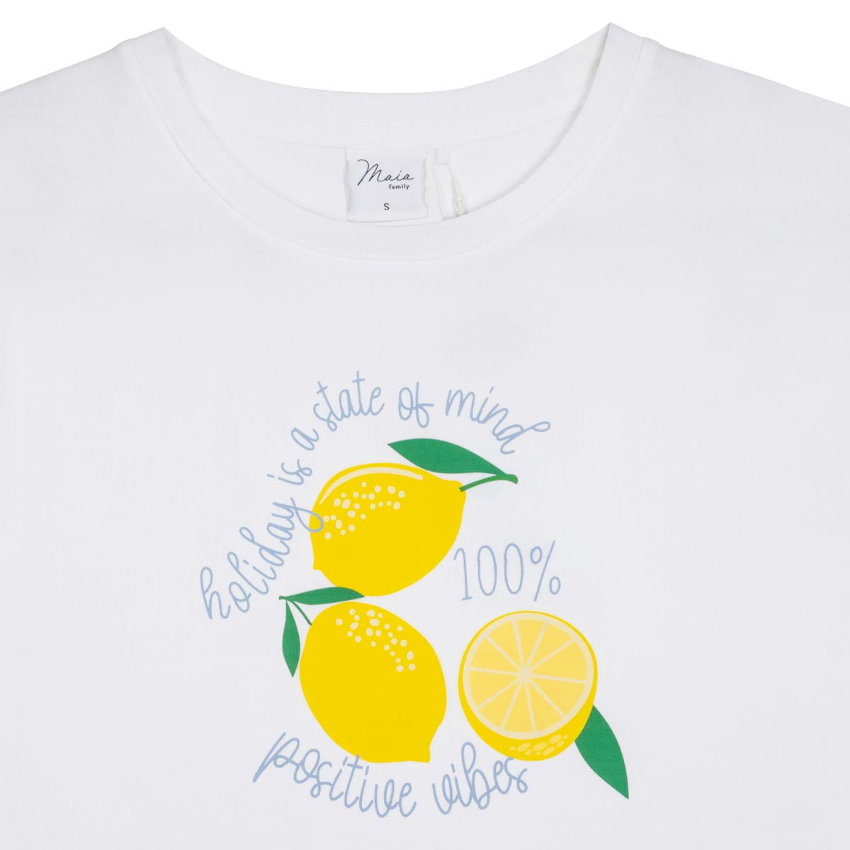 Serena-t-paita, Lemoni, luonnonvalkoinen