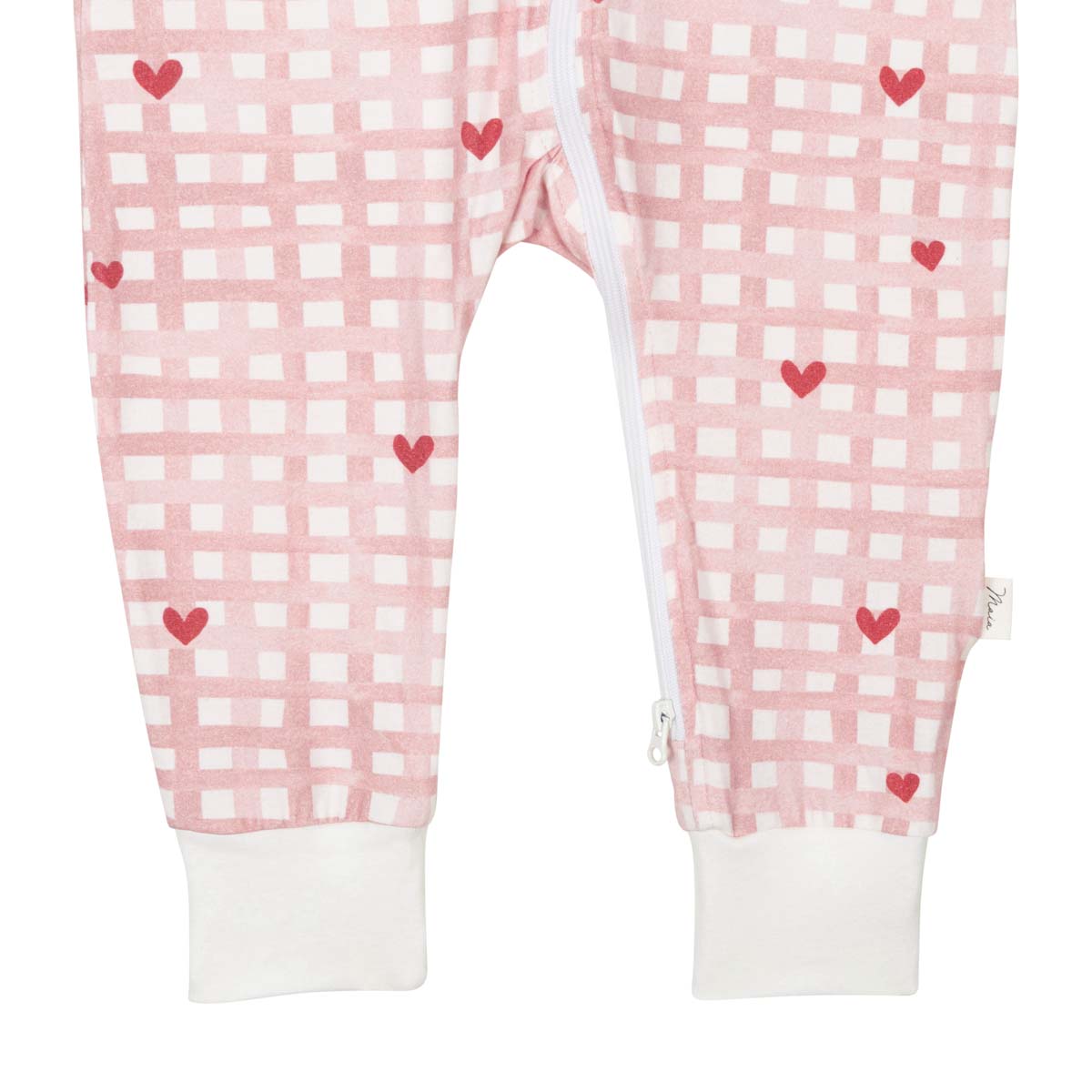 Herttaruutu-pyjama vauvalle, vaaleanpunainen