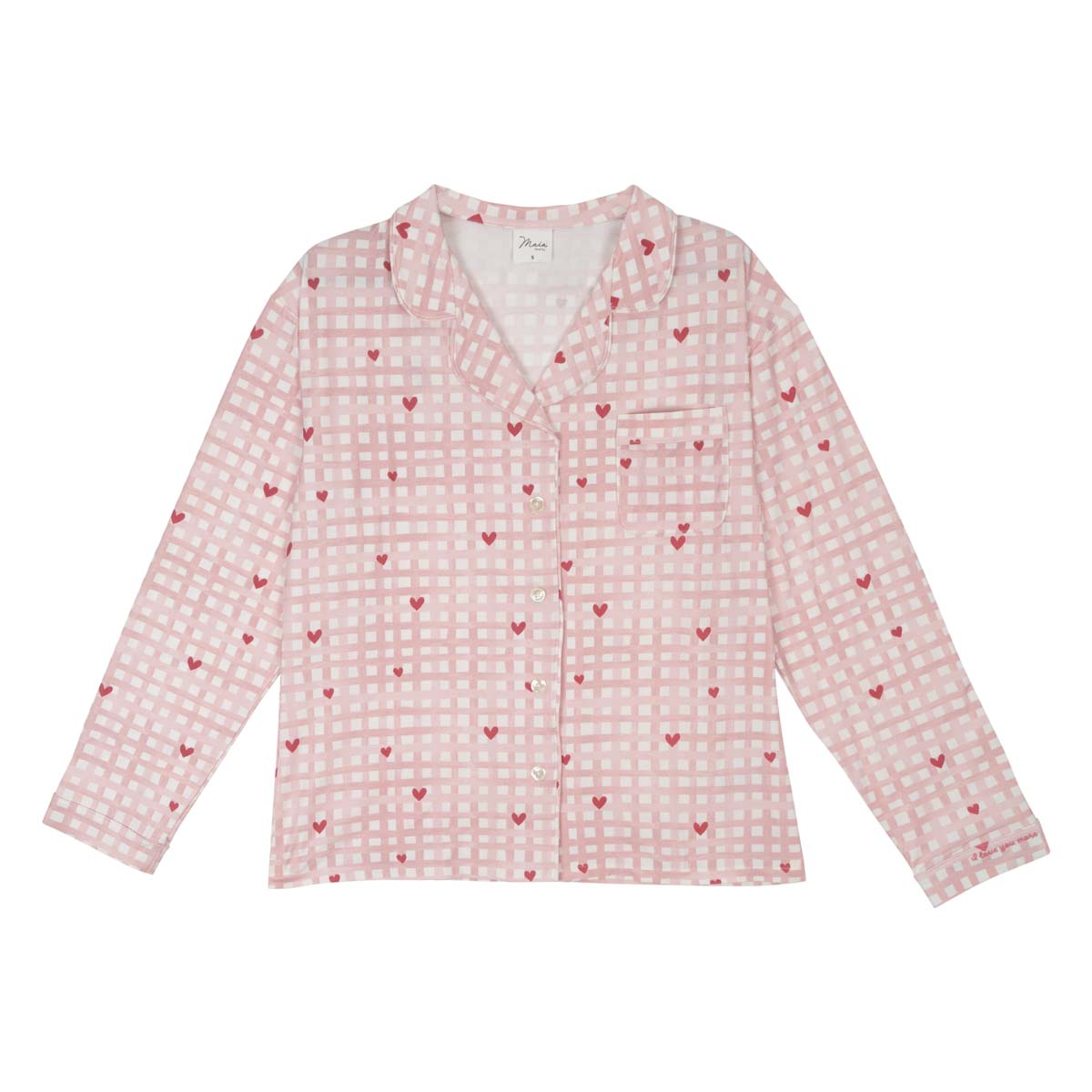 Aava-pyjama, Herttaruutu, vaaleanpunainen